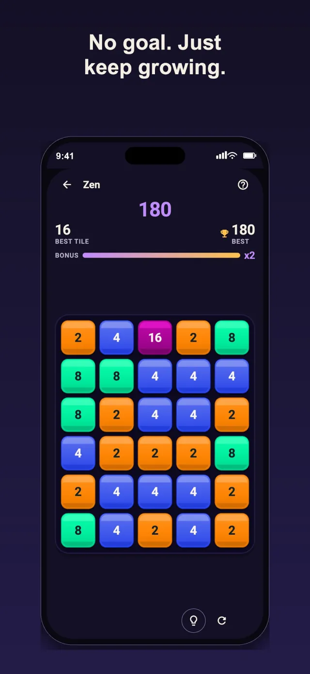 An endless Zen board with no goal, mid-chain