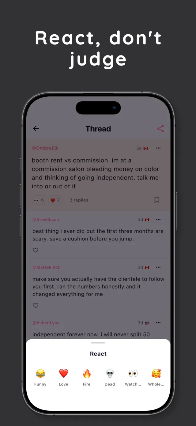 Chair Talk on iPhone, screen 4