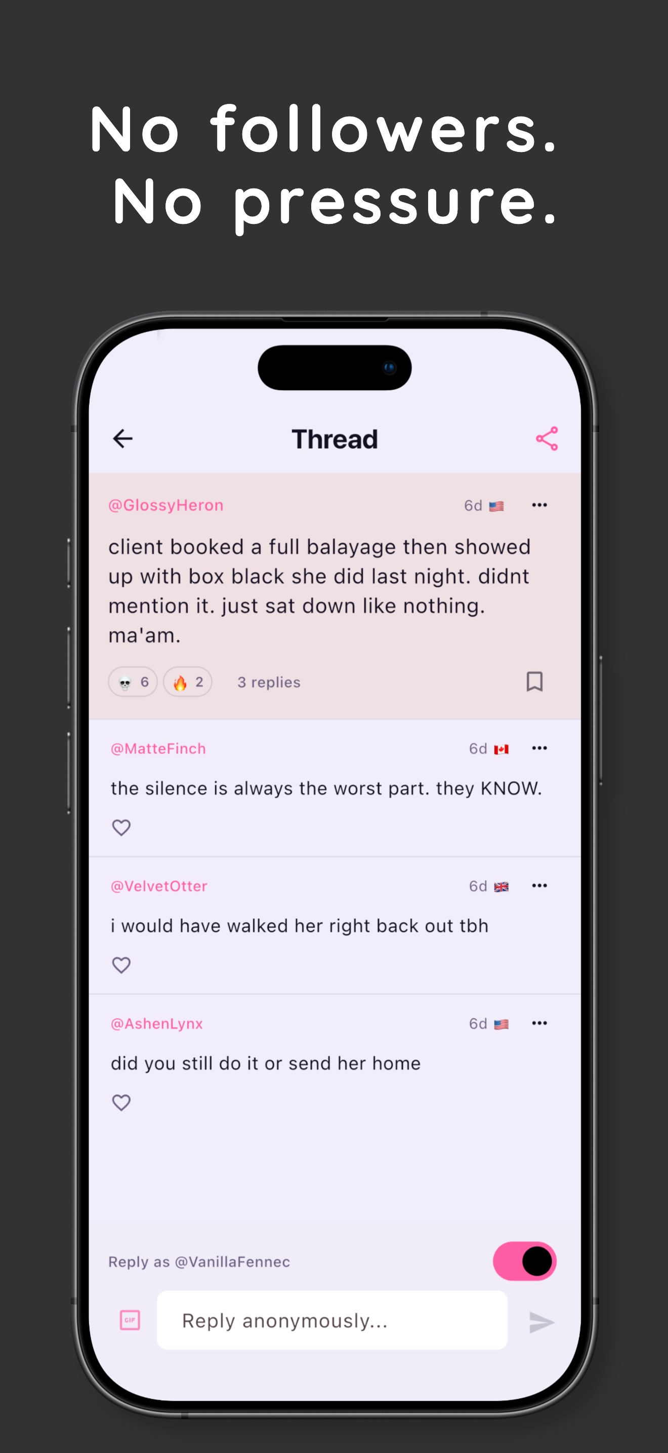 Chair Talk on iPhone, screen 5