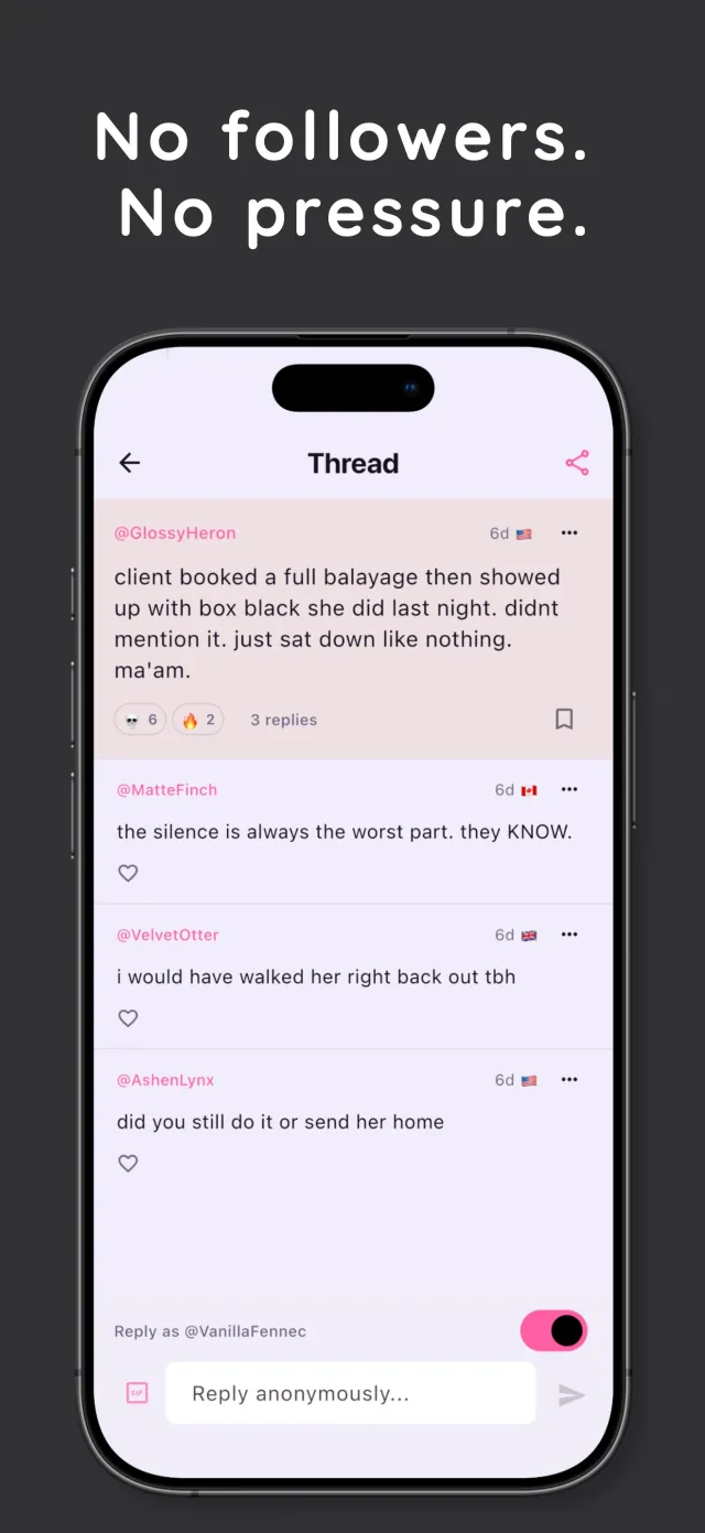 Chair Talk on iPhone, screen 5