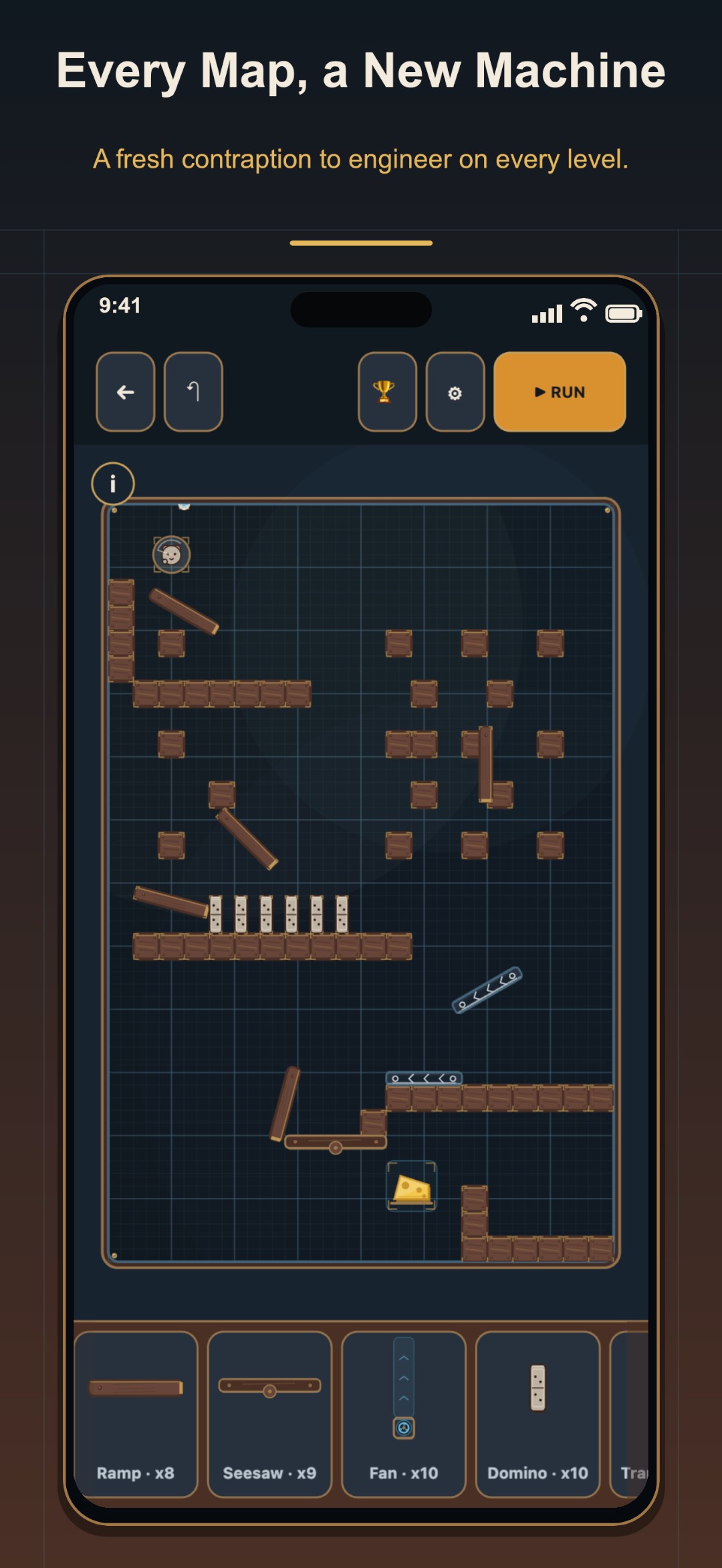 A second, differently shaped machine built on a new level layout