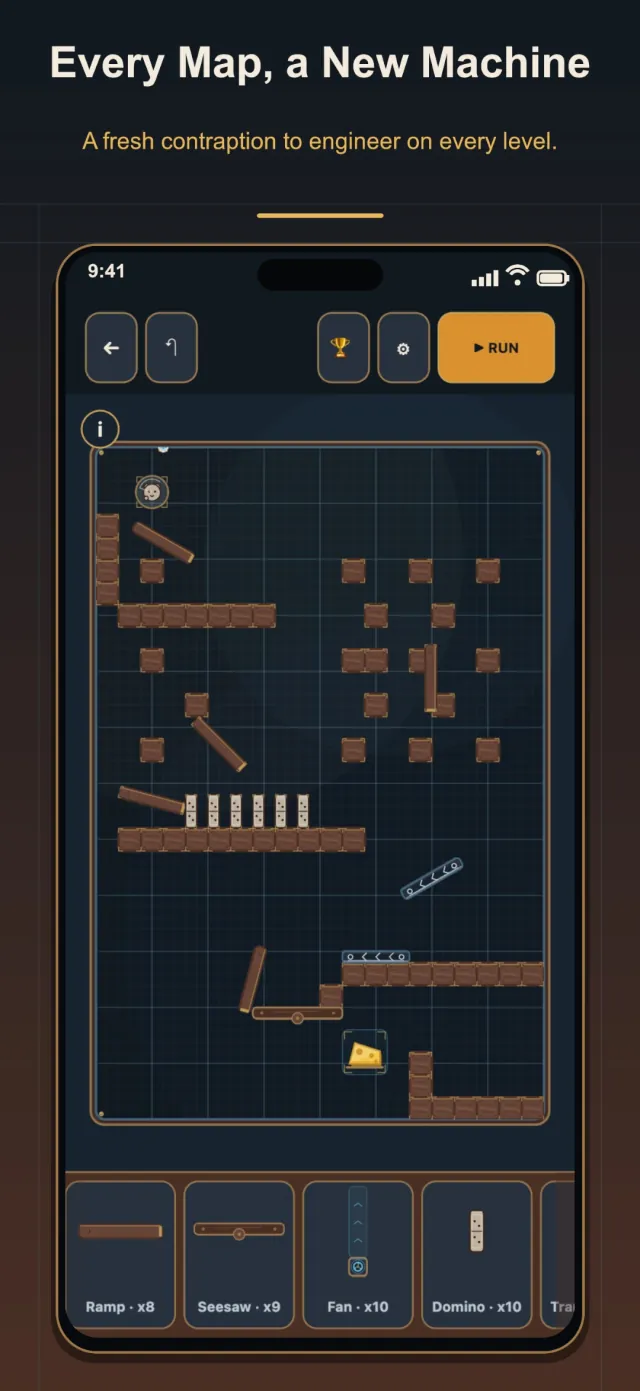 A second, differently shaped machine built on a new level layout