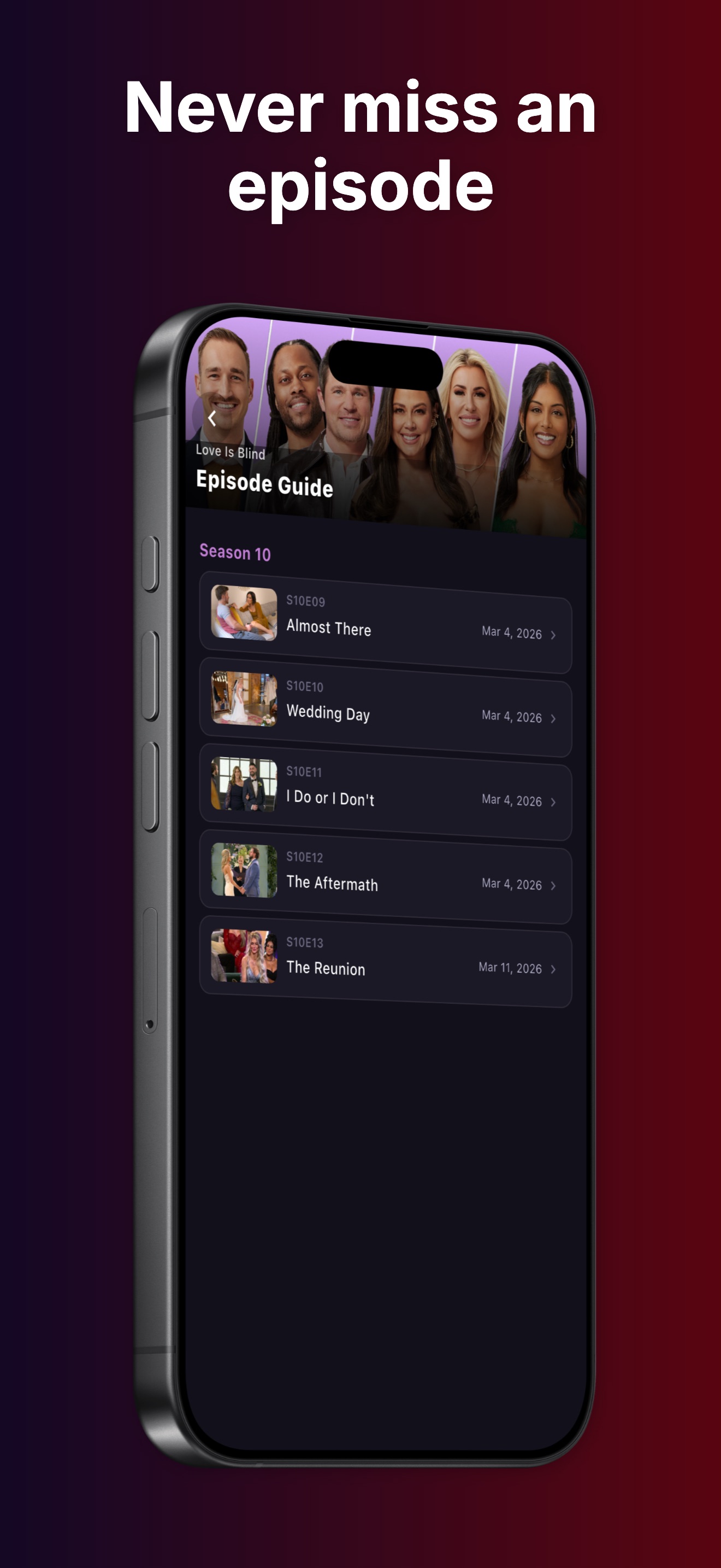 Couchfeed on iPhone: episode guide