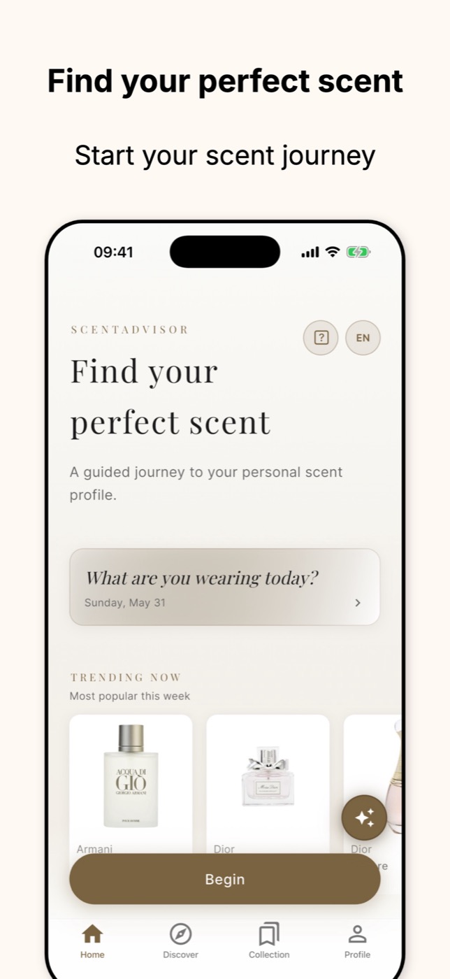 ScentAdvisor app screenshot