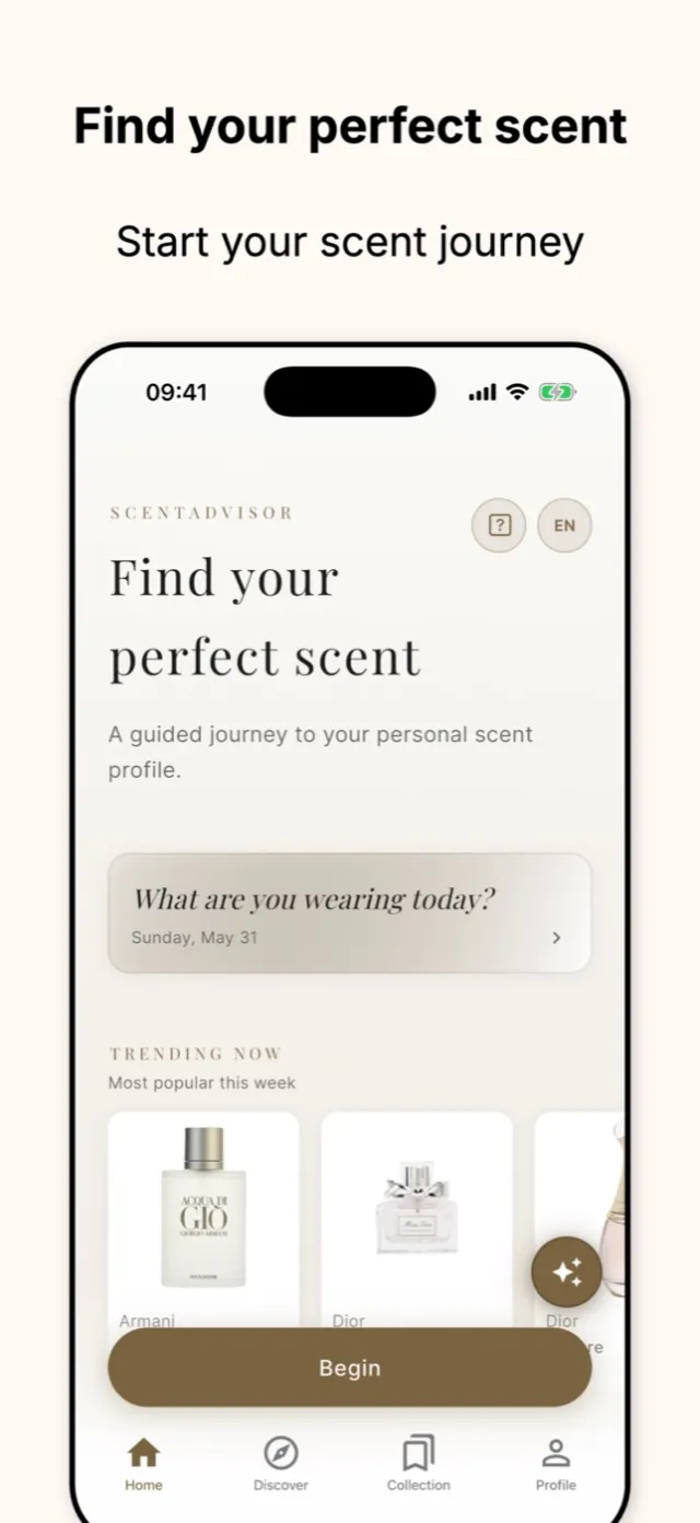 ScentAdvisor app screenshot