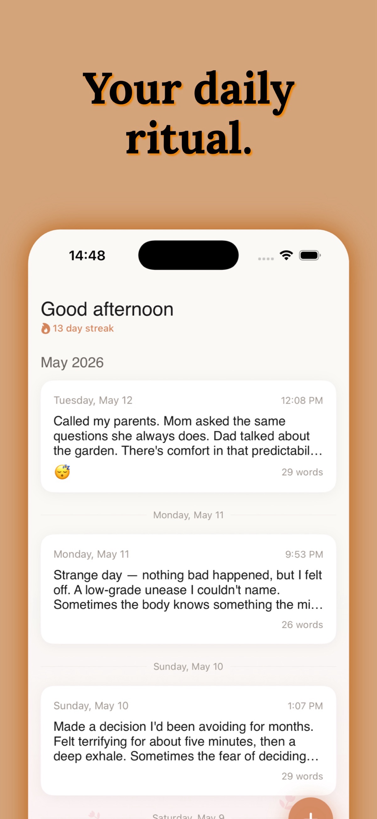 Sanctum on iPhone, screen 2