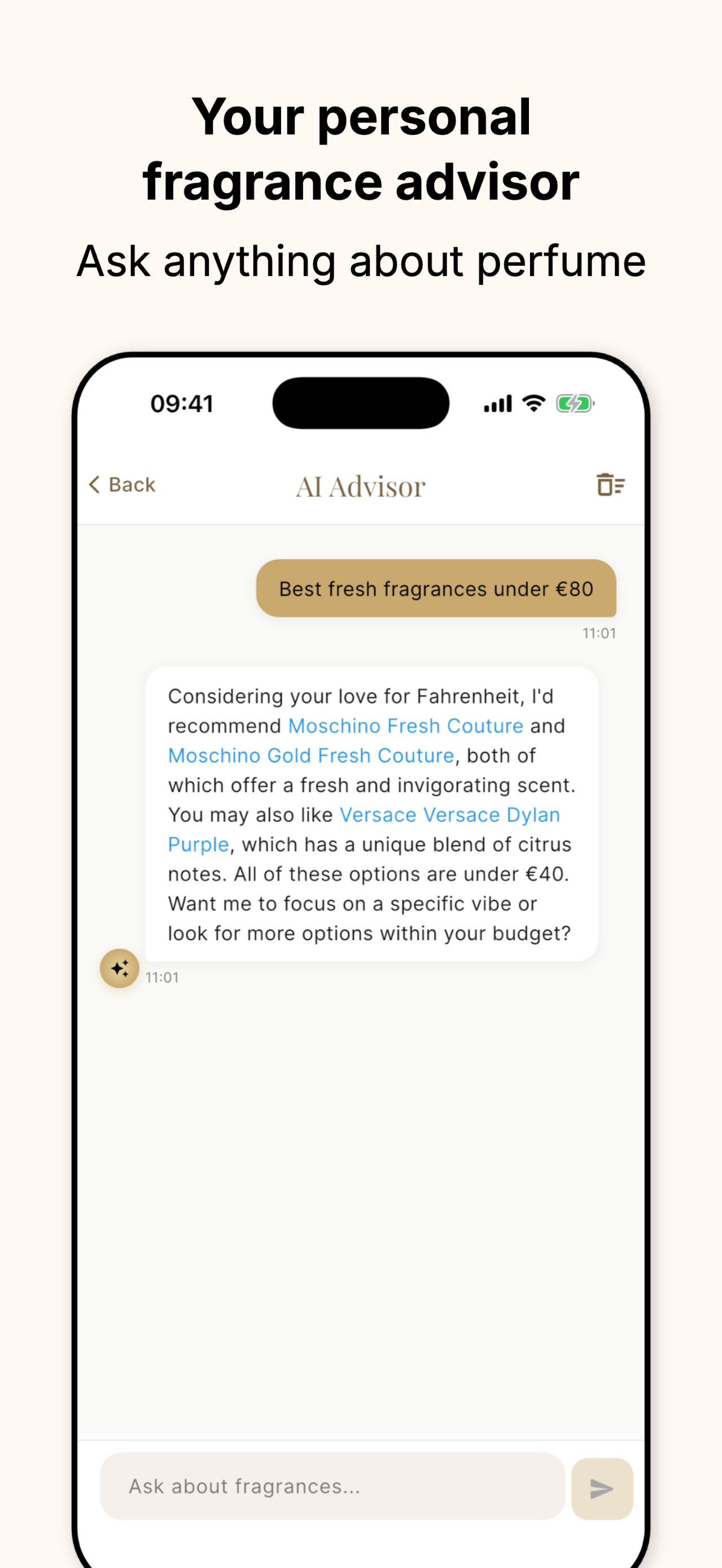 ScentAdvisor, screen 5